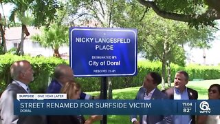 Street in Doral renamed for Surfside condo collapse victim
