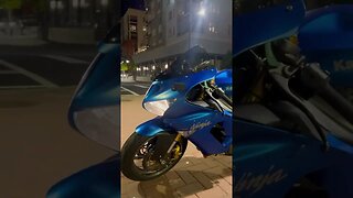 Midnight City Ride 🏙️ #kawasaki #motorcycle #zx6r #ride #city #bike