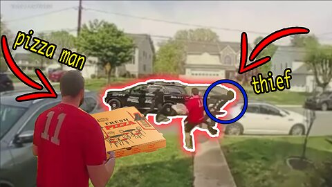 this PIZZA delivery driver ended a POLICE chase by tripping the CRIMINAL then this happened...