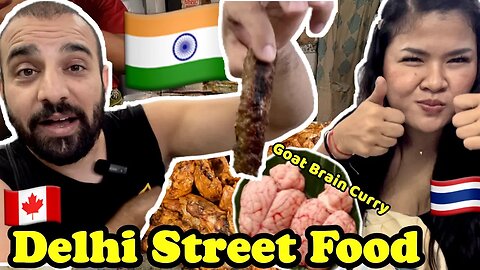 Eating Indian Street food for First time (Goat Brain curry🤯)