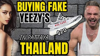 BUYING FAKE YEEZY’S FROM PATTAYA’S NIGHT BAZAAR - FAKE DESIGNER CLOTHING MARKET IN THAILAND