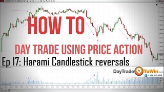 How to day trade using price action: Day trading for beginners episode 17: Candlestick reversals