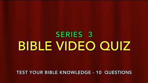 BIBLE VIDEO QUIZ GAME {Series 3} Challenge Your Friends or Small Group
