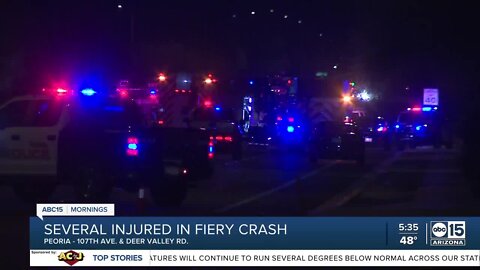 Several people hospitalized after crash near 107th Avenue and Deer Valley Road