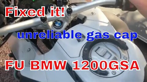 2017 bmw 1200 GSA gas cap wont open, how I fixed mine.