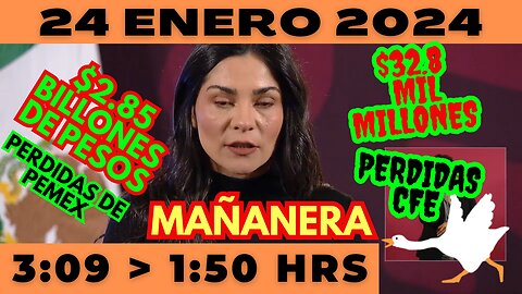 💩🐣👶 AMLITO | Mañanera *Miércoles 24 de enero 2024* | El gansito veloz 3:09 a 1:50.