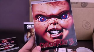 Scream Factory Child's Play 1-3 + 5 Posters + 2 Slipcovers Unboxing! @The Review Spot