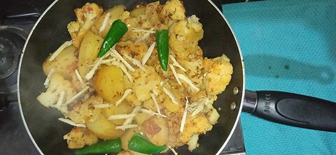 Cauliflower and potatoes recipe,aloo gobhi recipe