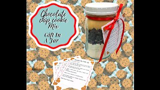 CHOCOLATE CHIP COOKIE MIX!! GIFT IN A JAR!! HOMEMADE HOLIDAY!!