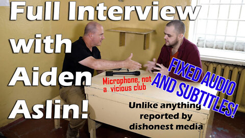 FIXED! FULL Aiden Aslin interview at Donetsk Prison. FIXED Audio and Subtitles!