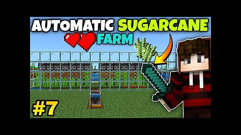 Automatic Sugarce Farm in Minecraft Pe