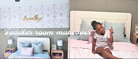 Toddler bedroom makeover/Kid bedroom makeover on a budget