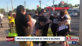 Protesters Gather at 72nd & Blondo