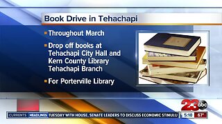 Tehachapi book drive for Porterville Library