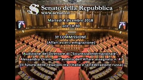 Alessandro Orsini - Il futuro delle relazioni tra l'Italia e la Federazione russa