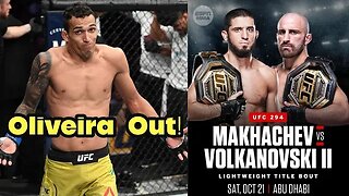 Charles Oliveira Out UFC 294 Alexander Volkanovski vs Islam Makhachev 2 Official