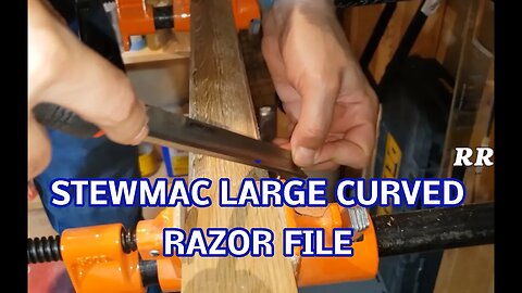 StewMac Large Curved Razor File, Great for shaping necks