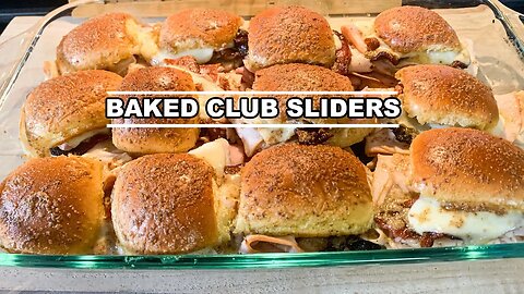Baked CLUB SLIDERS, Easy Sandwich Recipe, OR Appetizer Idea