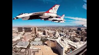 Thunderbirds' view of Las Vegas flyover