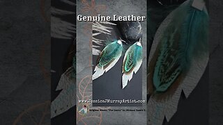 COOP COUTURE, 3 inch, leather feather earrings