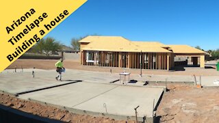 Arizona Building a house time-lapse 1