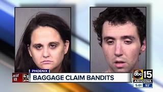 Couple accused of stealing $20K worth of luggage from airport