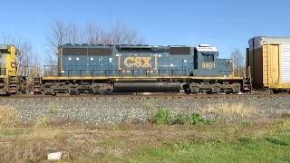 CSX Q215 Autorack Train from Sterling, Ohio November 28, 2020