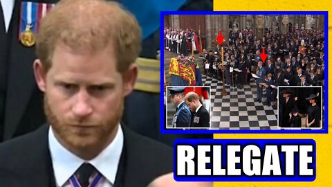 NOT ROYALS! Harry Looks DEVASTATED As He And Meg Are RELEGATED TO SECOND ROW At Queen's Funeral