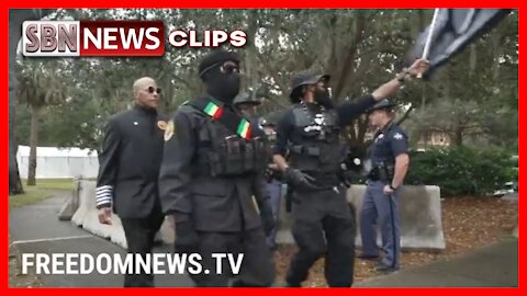 BLM, LOJ ARMED FORCES & OTHER AFFILIATED GROUPS GATHERED OUTSIDE GLYNN COUNTY COURTHOUSE - 5184