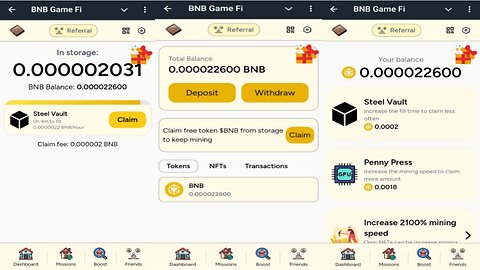 BNB Game Fi | Play To Earn Free BNB Tokens | New Telegram Crypto Mining Bot