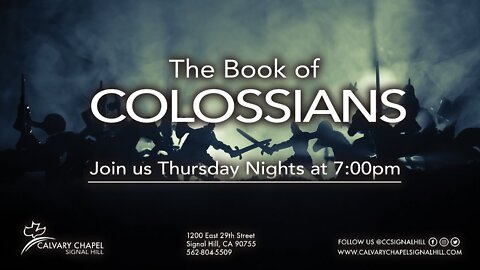 Midweek Bible Study - Introduction/Survey Through Colossians