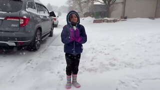 Kid’s First Snow in Colorado, our new home