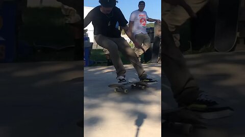 He broke his board then got it on someone else setup next try