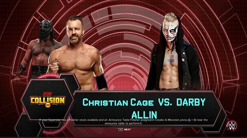 AEW Collision Christian Cage w/ Luchasaurus vs Darby Allin