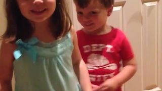 Brother And Sister Sing Happy Birthday