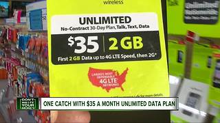 $35 a month unlimited data plan: Just one catch