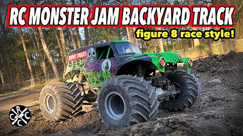 Building an RC Monster Jam Figure 8 StyleTrack In My Backyard For My LMT