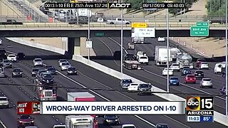 Wrong-way driver arrested on I-10