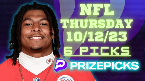 #PRIZEPICKS | 6 PICKS FOR #NFL THURSDAY | WEEK 6 | 10/12/2023 | #PROPBETS | #BESTBETS | #TNF