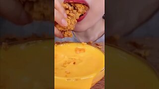 ASMR MUKBANG｜KFC CHICKEN, CHEESE , CHEESE STICKS, FRIES, CHEESE SAUCE | FOOD RELAXING Satisfying P2