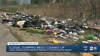 Illegal dumping mess cleaned up