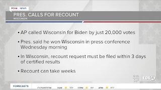 President Trump demands recount