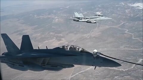 The Royal Air Force refuels the U.S. Navy during Red Flag Nellis 22-1