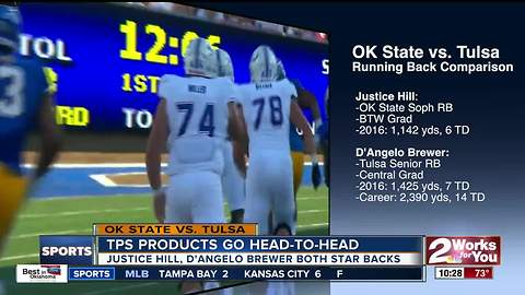 Tulsa natives Justice Hill, D'Angelo Brewer go head-to-head as Oklahoma State hosts Tulsa in season opener