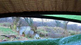 inside the cloud peak 2 tent . raining. Dartmoor GoPro 23rd March 2023