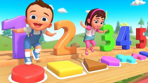 Learn Shapes & Numbers Wooden Slider Tumbling Toys _ Preschool Kids Learning 3D Educational Toddler