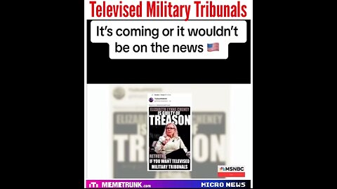 This is what “THEY” fear from Trump, televised military tribunals