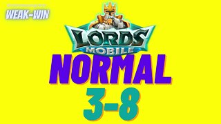 Lords Mobile: WEAK-WIN Hero Stage Normal 3-8