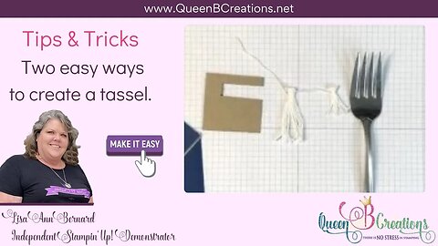 👑 How to make a tassel (or two) using bakers twine - for cardmaking