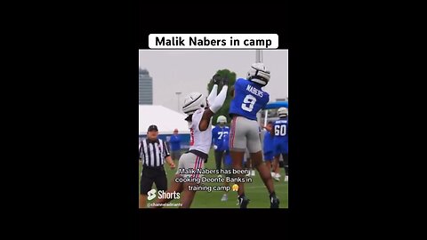 Malik Nabers in camp #shorts #footballshorts #sports #sportsnews #nfl #football #newyorkgiants